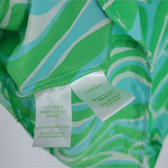 Lilly Pulitzer Finders Keepers Silk Sarabeth Blouse S - Picture 9 of 10